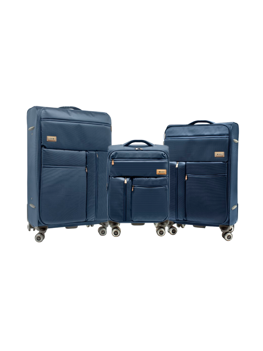 Xj-1901 3Pc set Softside Luggage (CO/M/L)