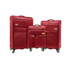 Xj-1901 3Pc set Softside Luggage (CO/M/L)