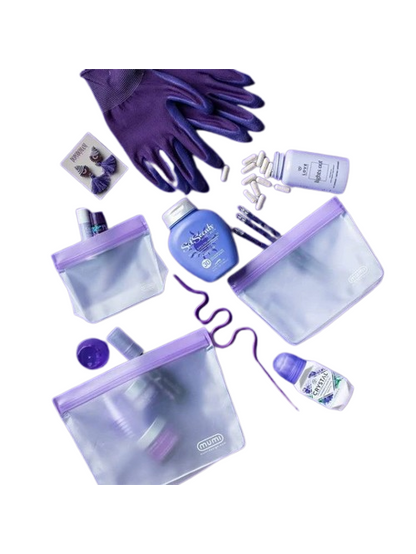 Bolsas reutilizables con cierre de cremallera (juego de 3)