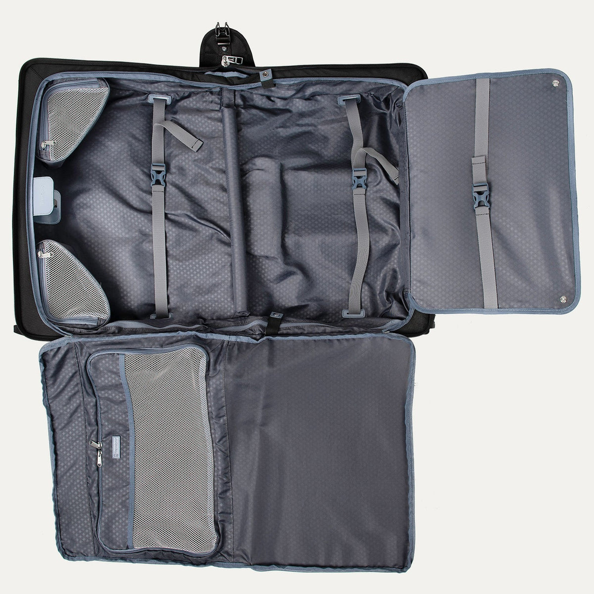 Travelpro Platinum Elite Rolling Garment Bag Shadow Black, interior open
